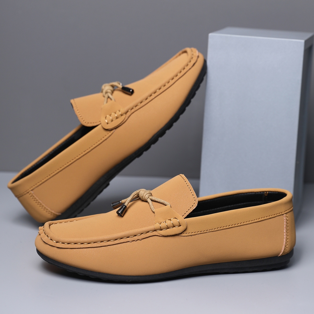สีดํา Loafer รองเท้าสําหรับชายราคาถูก Loafer Slip บนเรือรองเท้าสําหรับชาย Penny Loafers น้ําหนักเบา Breathable Flats#DD89