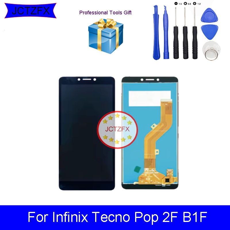 หน้าจอสัมผัส LCD สําหรับ Infinix Tecno Pop 2F B1F ด้านหน้า LCD 5.45 นิ้วอะไหล่