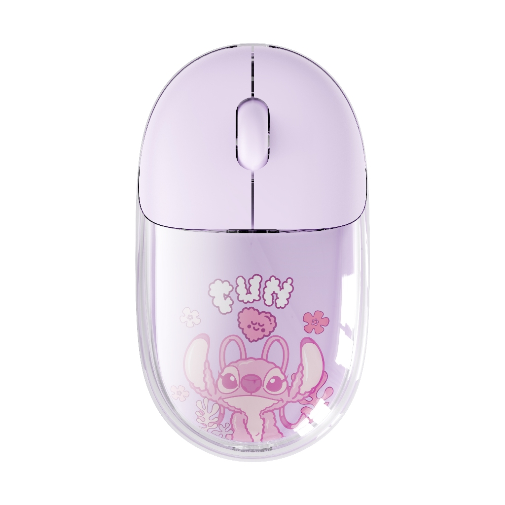 เมาส์ไร้สาย Disney QS-MS05 เงียบและชาร์จการเชื่อมต่อที่มั่นคง Sweatproof สบายมือรู้สึกลายน่ารัก 2.4G Bluetooth Link