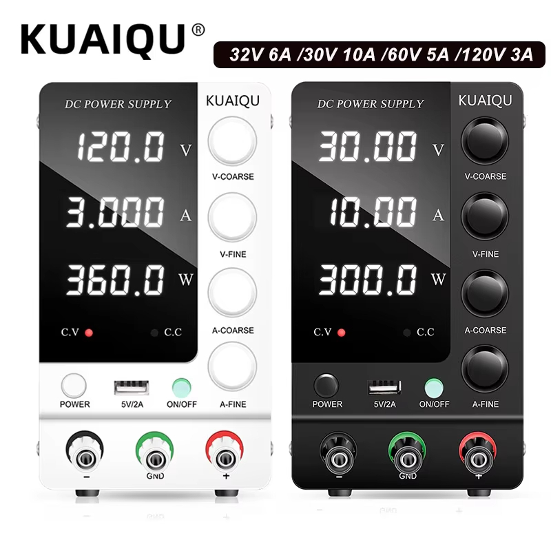 KUAIQU แหล่งจ่ายไฟ DC แบบปรับได้ 30V 10A 60V 5A Lab Bench แหล่งพลังงานเสถียรแหล่งจ่ายไฟสวิตช์ตัวควบคุมแรงดันไฟฟ้า ราคา ถูกที่สุด ดีลบีเคเค