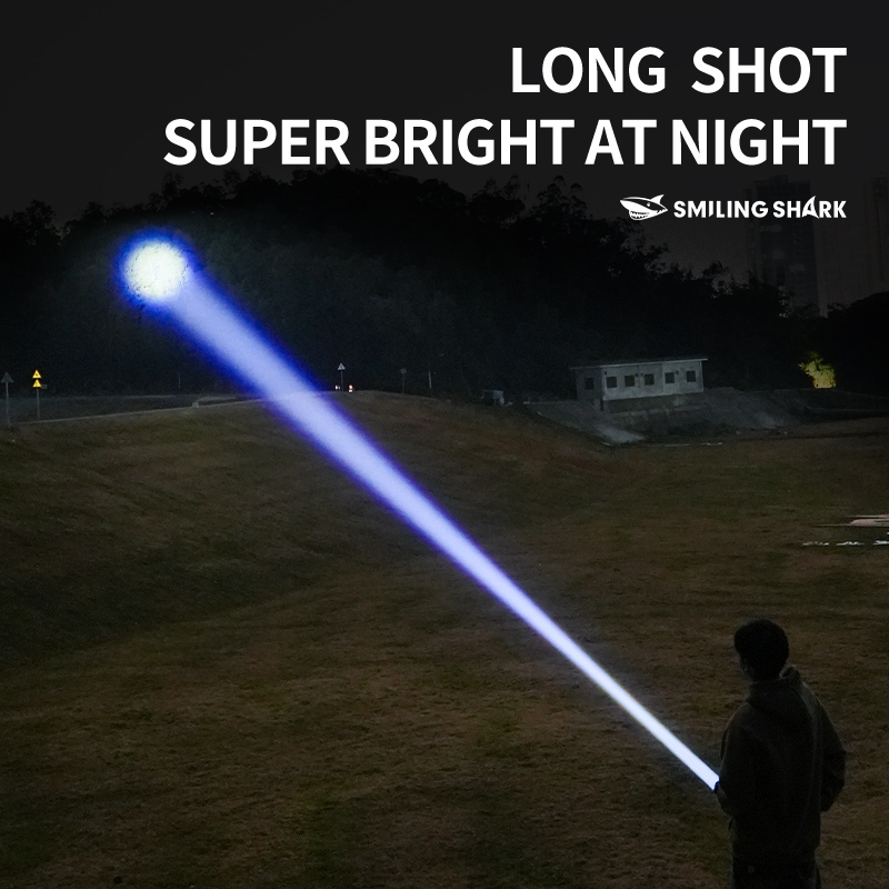 SmilingShark SD5337 ไฟฉาย led M60 6000LM สว่างมาก ค็อบสปอตไลท์ ด้วยการเรืองแสงสี ไฟคบเพลิง ซูมได้ 5 รูปแบบ Type-C แบบชาร์จได้ กันน้ำสำหรับการเดินป่าแคมป์ปิ้ง — صورة 2