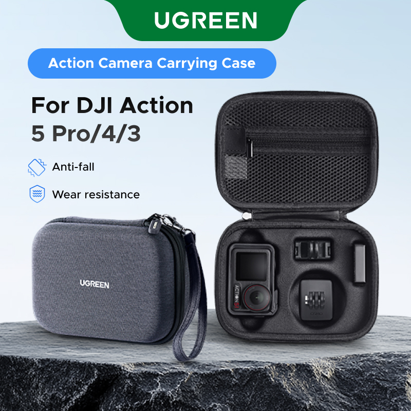 UGREEN เคสตะขอเกี่ยวกล้องแอ็คชั่นต้านทานการสึกหรอของ Anti Fall สําหรับ DJI Action 5 Pro/4/3