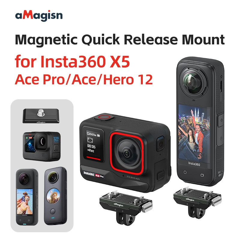 สําหรับ Insta360 X5/Ace pro2/AcePro, Ace โลหะแม่เหล็ก Quick Release Action อุปกรณ์เสริมสําหรับกล้อง