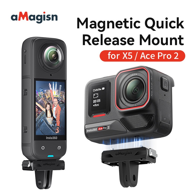 สําหรับ Insta360 X5/AcePro 2 แม่เหล็ก Quick Release พลาสติก Quick Release อะแดปเตอร์ฐาน Ace Pro Panoramic กีฬากล้องอุปกรณ์เสริม