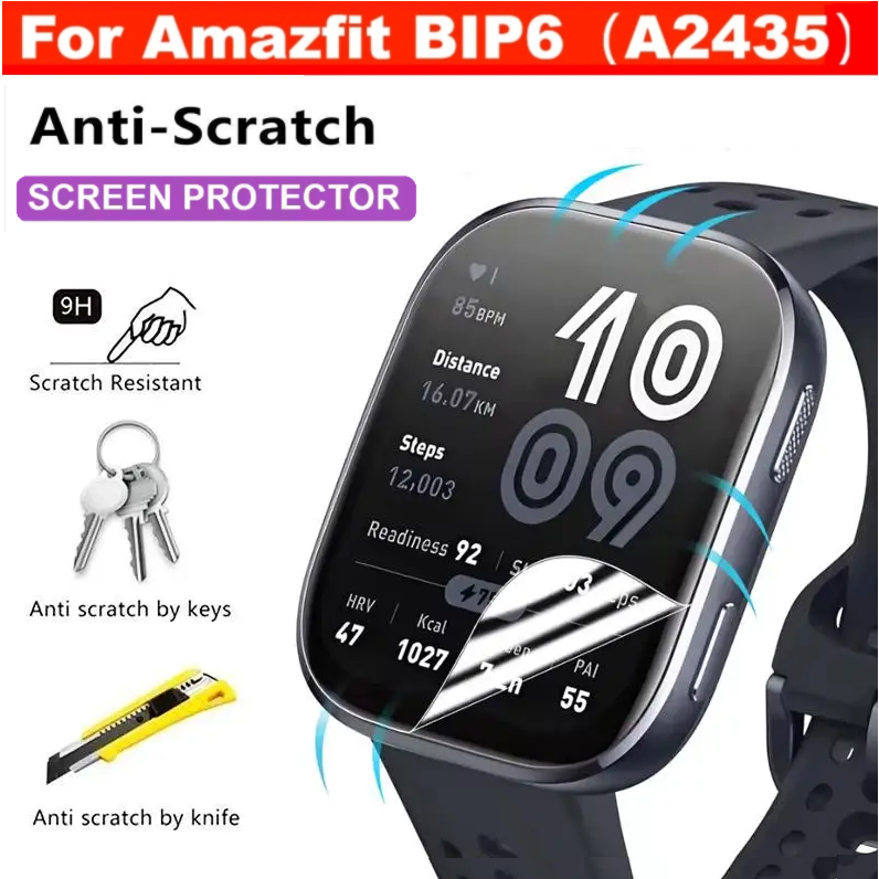 Hydrogel Film For ฟิล์ม Amazfit Bip 6 Screen Protector Soft Amazfit Bip 6 ฟิล์ม Amazfit Bip 3 Film ฟ