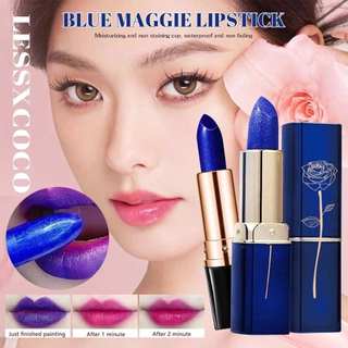 Miss Rose Lessxcoco Mini Rosetimes Blue Enchantress Son Môi đổi Màu Dưỡng ẩm Không Thấm Nước Son Môi Có Thể Thay đổi Nhiệt độ Lâu Trôi