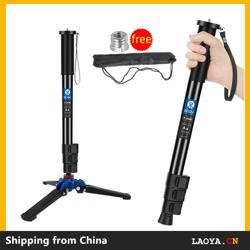 Bexin Digital Camera Telescopic Handheld Monopod Lightweight Camera Mount Adapter Support Monopod For Nikon Sony Dslr Camera กล้องดิจิตอล น้ําหนักเบากล้องอะแดปเตอร์รองรับ สําหรับกล้อง