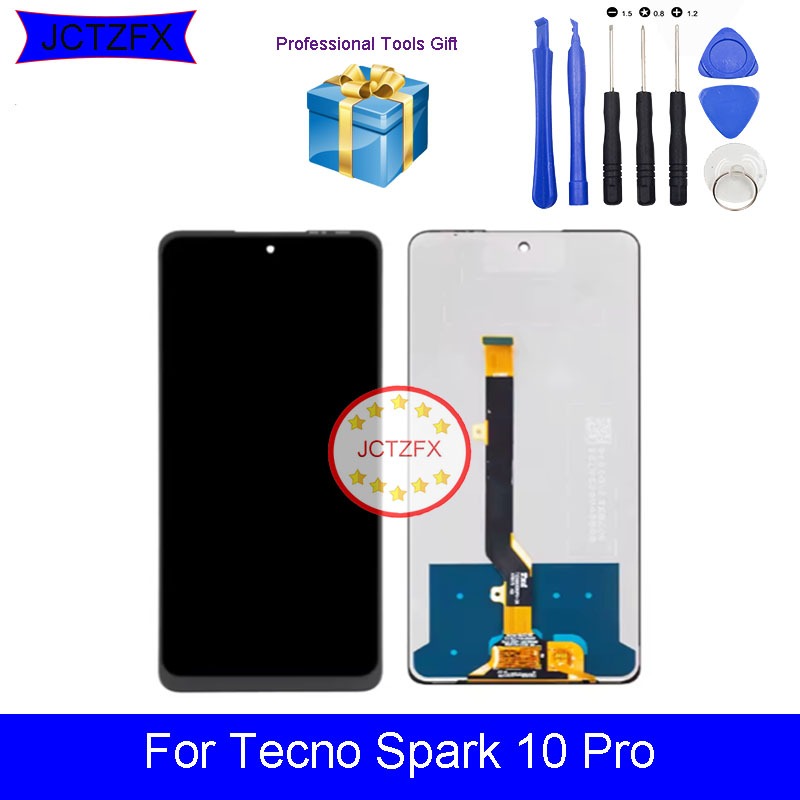 หน้าจอสัมผัส LCD สําหรับ Tecno Spark 10 Pro / KI7 ด้านหน้า lcd 6.78 นิ้วอะไหล่