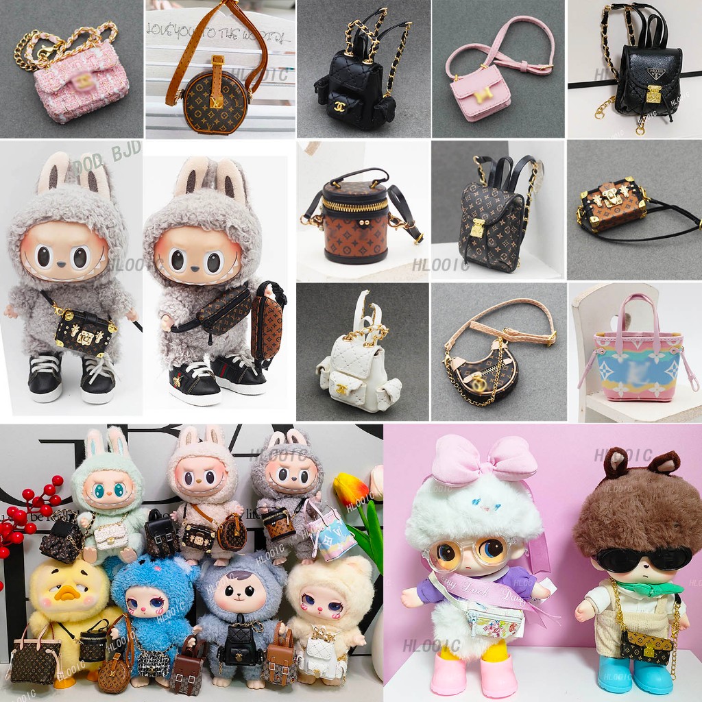 ตุ๊กตากระเป๋าเป้สะพายหลังสําหรับ 15 ซม.17 ซม.Labubu V1 V2 V3 & DIMOO WORLD & Baby Three & Liila & Up