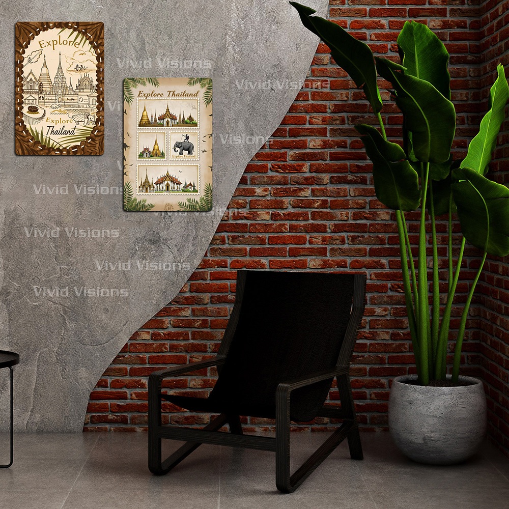 ภาพเขียนตกแต่งรถสามล้อไทย ภาพเขียนเหล็กเชิงวัฒนธรรมดั้งเดิม จิตรกรรมฝาผนังองค์ประกอบการท่องเที่ยวประเทศไทย ภาพวาดไร้กรอบของที่ระลึก - รูปที่ 4