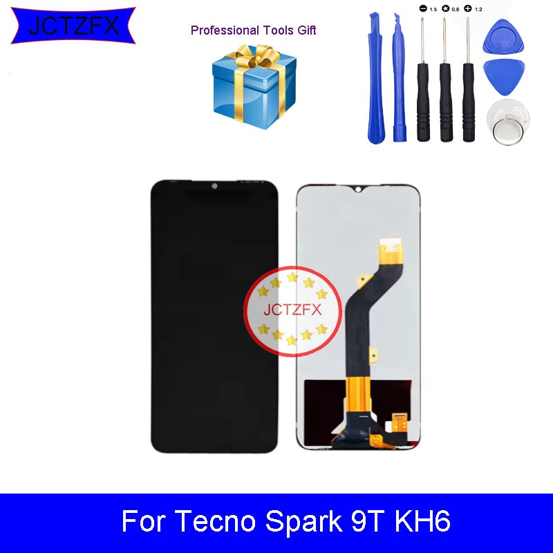 หน้าจอสัมผัส LCD สําหรับ Tecno Spark 9T KH6 ด้านหน้า lcd 6.6 นิ้วอะไหล่