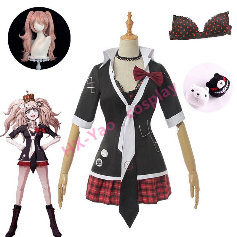 【HX-YAO】Danganronpa Trigger Happy Havoc cosplay costumes Enoshima Junko คอสเพลย์อะนิเมะเครื่องแต่งกาย