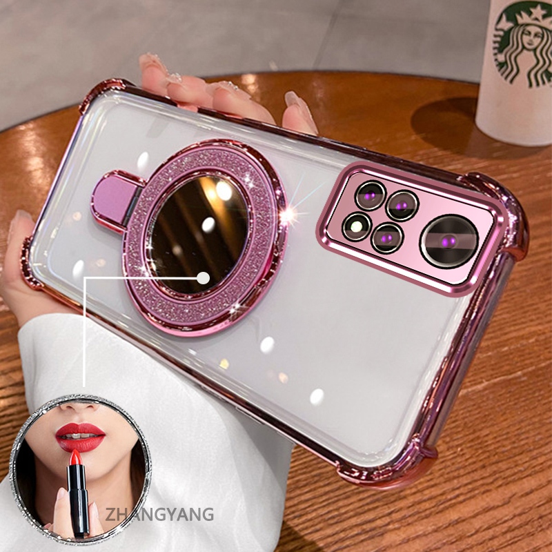 เคสโทรศัพท์สําหรับRedmi note 11 4G Pro note 11 Pro 5GซิลิโคนElectroplated TPU anti DROPเคสโทรศัพท์ความงามออกแบบใหม่ผู้ถือโทรศัพท์พร้อมกระจกผล