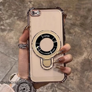 เคสโทรศัพท์สําหรับiPhone 6 Plus iPhone 6s Plus Aestheticเคสโทรศัพท์ออกแบบใหม่electroplatedพร้อมสี่มุมAnti Dropฟังก์ชั่นTPU soft Shellพร้อมที่วางโทรศัพท์