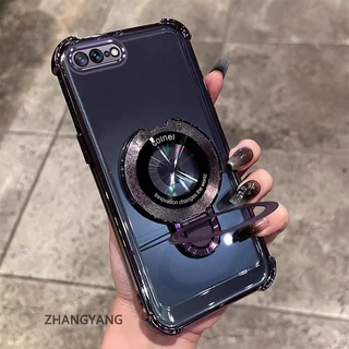 เคสโทรศัพท์สําหรับiPhone 7 Plus iPhone 8 Plus Aestheticเคสโทรศัพท์ออกแบบใหม่electroplatedพร้อมสี่มุมAnti Dropฟังก์ชั่นTPU soft Shellพร้อมที่วางโทรศัพท์