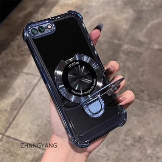 เคสโทรศัพท์สําหรับiPhone 7 Plus iPhone 8 Plus Aestheticเคสโทรศัพท์ออกแบบใหม่electroplatedพร้อมสี่มุมAnti Dropฟังก์ชั่นTPU soft Shellพร้อมที่วางโทรศัพท์