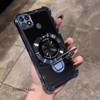 เคสโทรศัพท์สําหรับ OPPO A15 A15S Aesthetic ออกแบบใหม่เคสโทรศัพท์เคลือบด้วยไฟฟ้าสี่มุม anti drop function TPU soft shell พร้อมผู้ถือโทรศัพท์