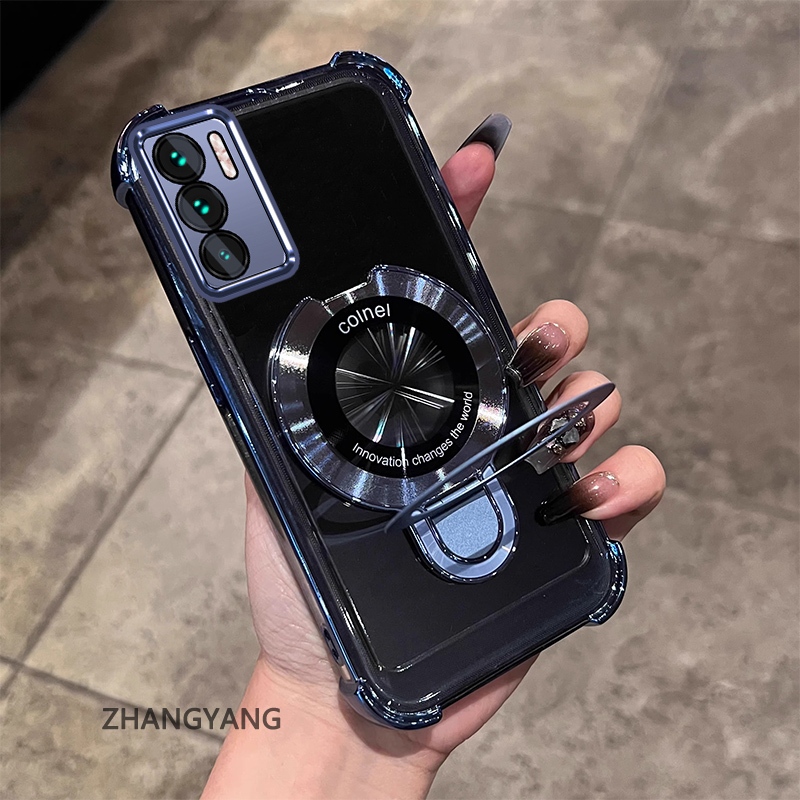 สําหรับ OPPO RENO 12 5G RENO 12 Pro 5G ความงามไฟฟ้า anti drop เคสโทรศัพท์ซิลิโคนพร้อมผู้ถือโทรศัพท์อเนกประสงค์ U-รูปใหม่ TPU soft shell