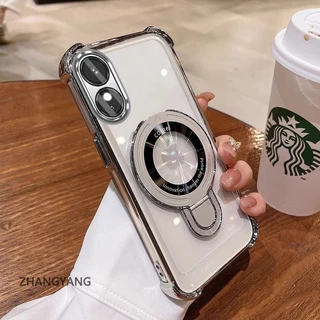 สําหรับ OPPO A18 A38 A17 A17K A60 ความงามไฟฟ้า anti drop เคสโทรศัพท์ซิลิโคนพร้อมผู้ถือโทรศัพท์อเนกประสงค์ U-รูปใหม่ TPU soft shell