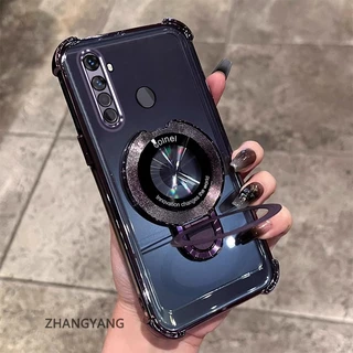 สําหรับRealme 5 5i 5s 6i c3 ความงามไฟฟ้าAnti DROPซิลิโคนเคสโทรศัพท์พร้อมที่วางโทรศัพท์อเนกประสงค์U-รูปออกแบบใหม่TPU soft shell