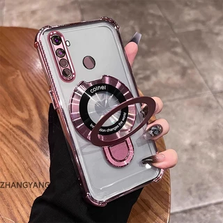 สําหรับRealme 5 5i 5s 6i c3 ความงามไฟฟ้าAnti DROPซิลิโคนเคสโทรศัพท์พร้อมที่วางโทรศัพท์อเนกประสงค์U-รูปออกแบบใหม่TPU soft shell