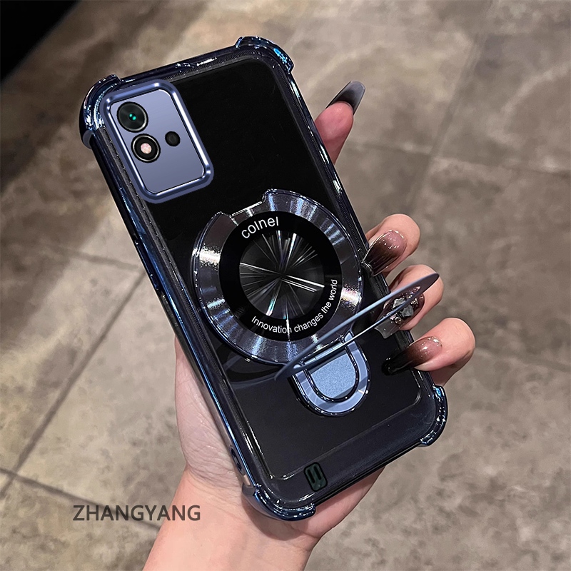 สําหรับRealme C11 2021 C20 C11 2020 ความงามไฟฟ้าAnti DROPซิลิโคนเคสโทรศัพท์พร้อมที่วางโทรศัพท์อเนกประสงค์U-รูปออกแบบใหม่TPU soft shell
