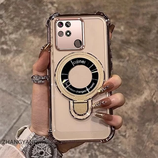 สําหรับ redmi 10C ความงามไฟฟ้า anti drop เคสโทรศัพท์ซิลิโคนพร้อมที่วางโทรศัพท์อเนกประสงค์ U-รูปออกแบบใหม่ TPU soft shell