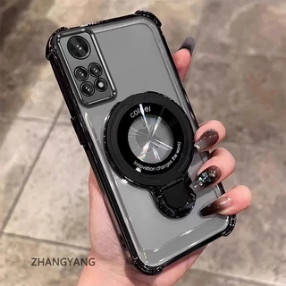 สําหรับ Redmi note 11 4G Pro note 11 Pro 5G ความงามไฟฟ้า anti drop เคสโทรศัพท์ซิลิโคนพร้อมที่วางโทรศัพท์อเนกประสงค์ U-รูปออกแบบใหม่ TPU soft shell