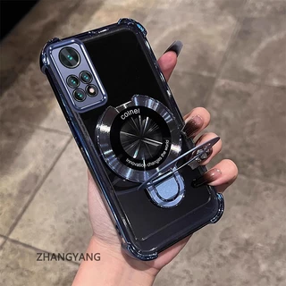 สําหรับ Redmi note 11 4G Pro note 11 Pro 5G ความงามไฟฟ้า anti drop เคสโทรศัพท์ซิลิโคนพร้อมที่วางโทรศัพท์อเนกประสงค์ U-รูปออกแบบใหม่ TPU soft shell