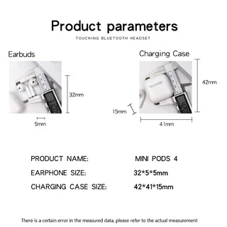หูฟังบลูทูธไร้สาย Tws inpods pro4 บลูทูธ 5.0