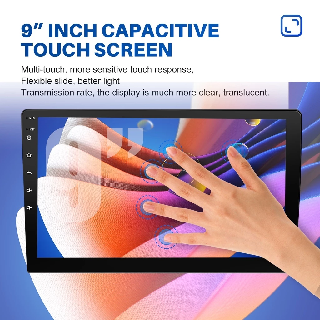 Android 15 ESSGOO จอ android ติดรถยนต์ [4+64/32G+กล้องหลังฟรี] CarPlay FM GPS Wifi YouTube BT EQ USB จอแอนดรอย 7/9/10 นิ้ว thumbnail 3