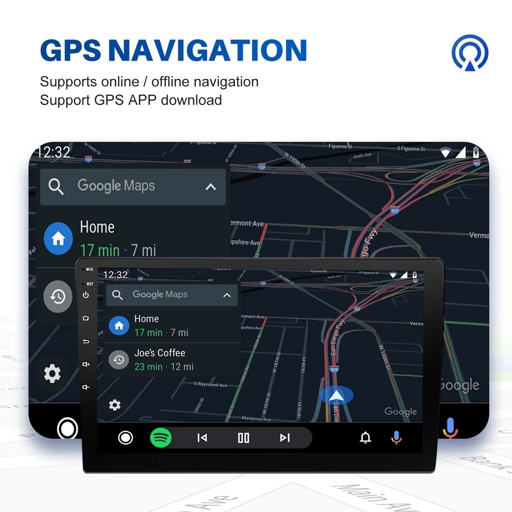 Android 15 ESSGOO จอ android ติดรถยนต์ [4+64/32G+กล้องหลังฟรี] CarPlay FM GPS Wifi YouTube BT EQ USB จอแอนดรอย 7/9/10 นิ้ว thumbnail 5