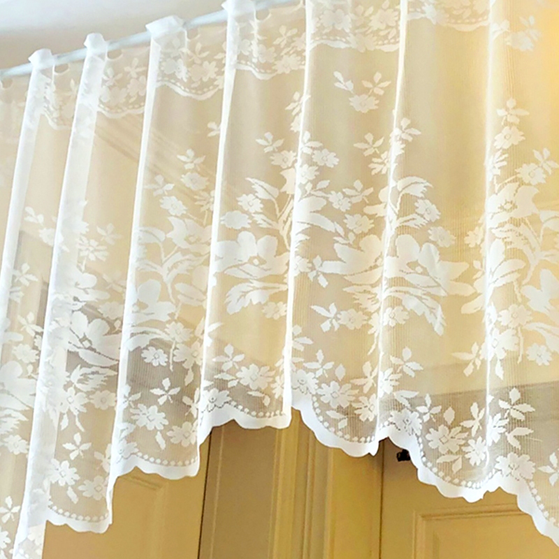 1 ชิ้นลูกไม้สีขาวผ้าม่าน Jacquard หน้าต่าง Drapery Doorway ตกแต่งบ้าน ราคา ถูกที่สุด ดีลบีเคเค แกลเลอรีภาพที่ 4