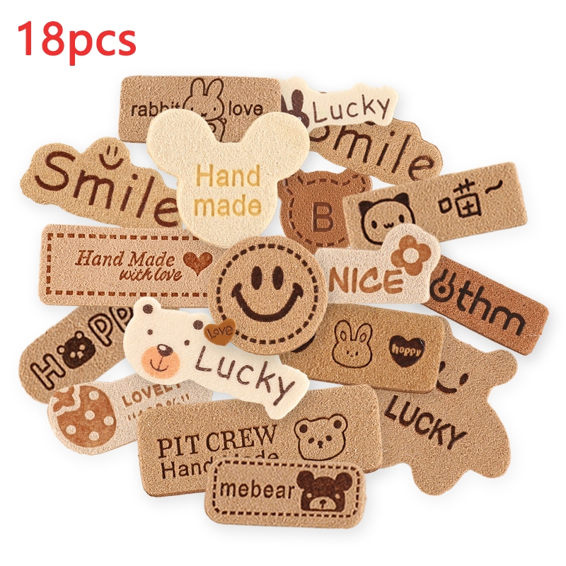 18pcs Lot เย็บบนแพทช์สําหรับเสื้อผ้าแจ็คเก็ต Mochila น่ารักหมีขนาดเล็กอะนิเมะตัวอักษรพิมพ์ Mini เด็กเด็ก Pack Diy ผ้า Parche