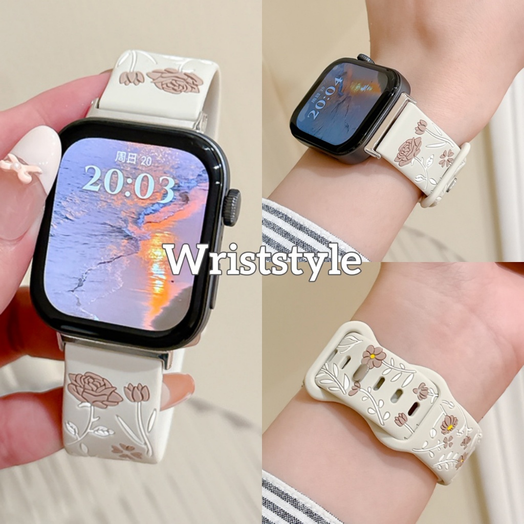 Redmi watch 5 active Double สีดอกไม้แกะสลักสายรัดซิลิโคนสําหรับ Xiaomi Redmi watch 5 22 มม.สร้อยข้อมือสําหรับ Redmi watch 5 lite อุปกรณ์เสริม