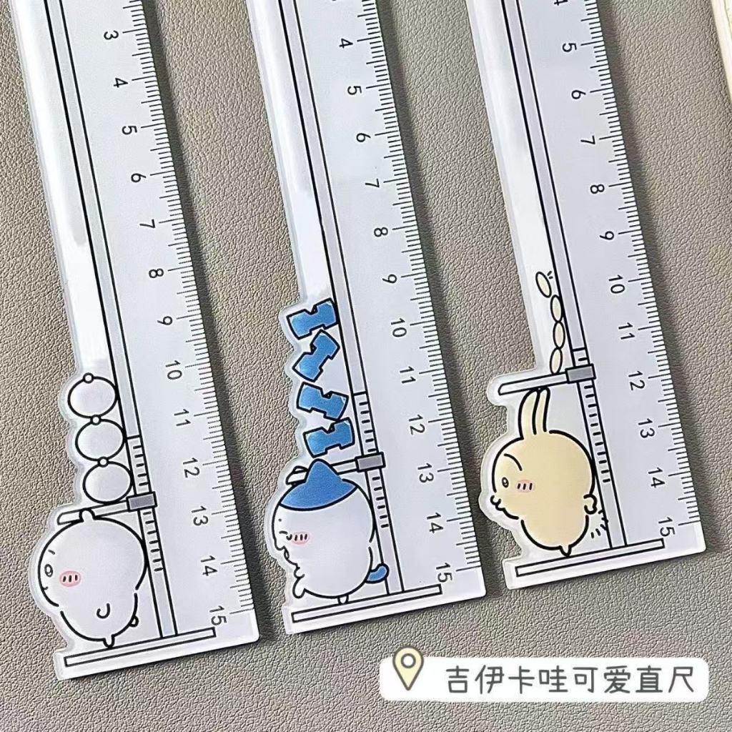 น่ารัก Chiikaw15cm สร้างสรรค์ไม้บรรทัดของขวัญเครื่องเขียนสำหรับนักเรียน