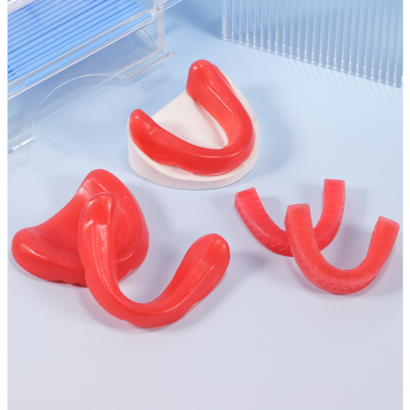 2 ชิ้น/คู่ทันตกรรมฐานขี้ผึ้งขอบทันตกรรม Occlusal ขอบฟันปลอมหล่อกัดบล็อกรุ่นแผ่นฐานขี้ผึ้งทันตกรรมวัสดุ