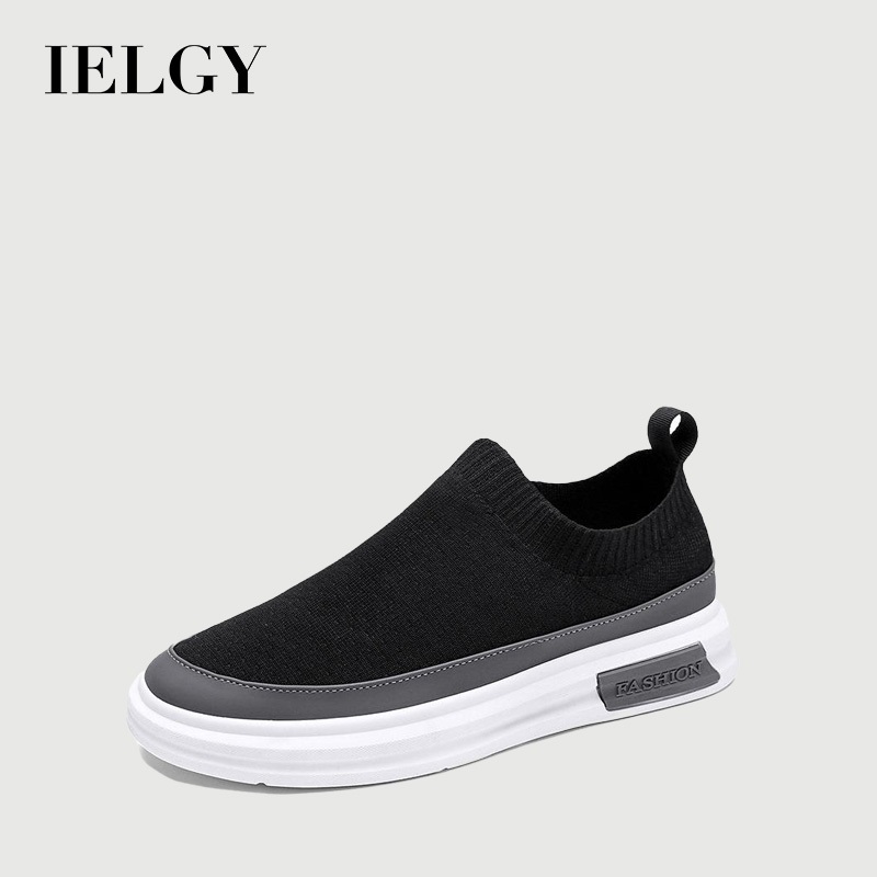 IELGY รองเท้าผ้าใบแบบสวมตาข่ายสําหรับผู้ชาย
