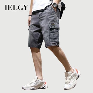 IELGY กางเกงขาสั้นผ้าเดนิมเครื่องมือญี่ปุ่นสําหรับผู้ชายหลวม…
