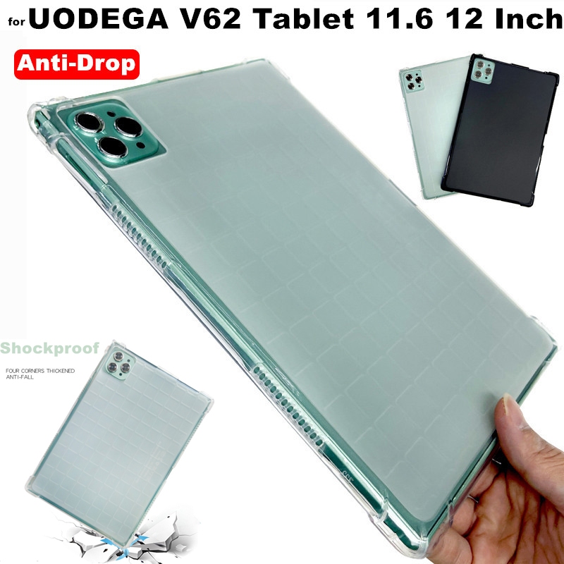 for UODEGA Tablet V62 11.6 12 Inch Android Tablet ShockProof Case Anti-Drop Clear TPU Silicone Prote