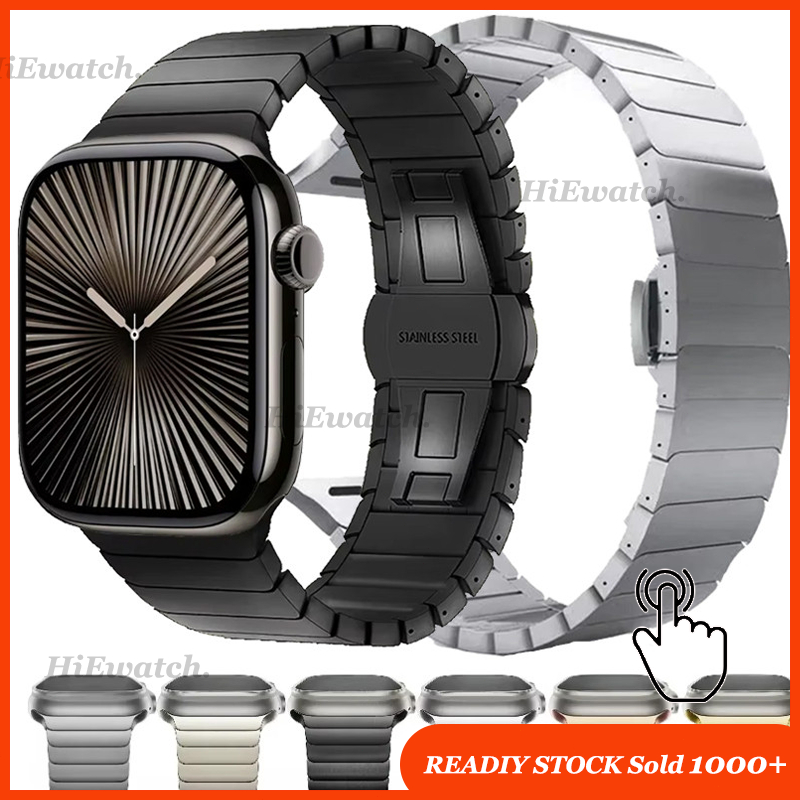 สแตนเลสสตีลสําหรับ Apple Watch series 10 46 42 มม.Ultra1/2 49 มม.สายโลหะ iWatch 9/8/7/6 41 45 38 40 มม.44 มม.ธุรกิจ Correa