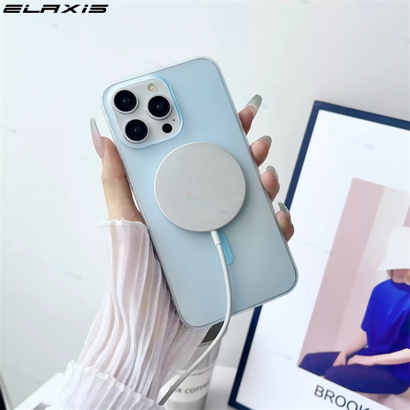 ELAXIS แม่เหล็กชาร์จไร้สายปลอกสําหรับ Honor 90 5G เคสโทรศัพท์กันกระแทก Matte Slim Frosted โปร่งแสงปกหลัง ES037 ราคา ถูกที่สุด ดีลบีเคเค แกลเลอรีภาพที่ 5