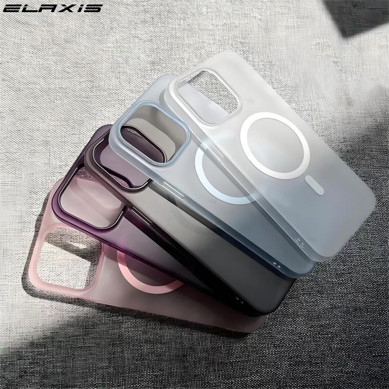 ELAXIS แม่เหล็กชาร์จไร้สายปลอกสําหรับ Honor 90 5G เคสโทรศัพท์กันกระแทก Matte Slim Frosted โปร่งแสงปกหลัง ES037 ราคา ถูกที่สุด ดีลบีเคเค แกลเลอรีภาพที่ 8