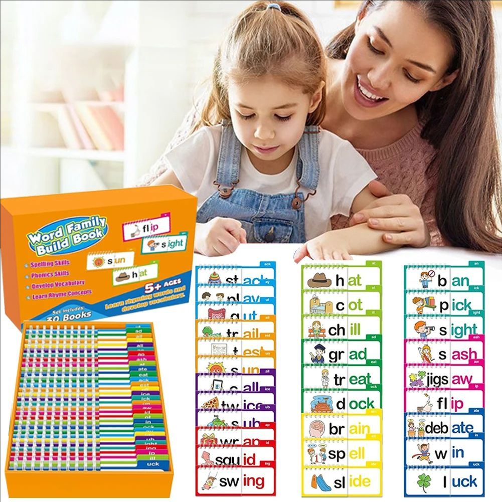 30 หนังสืออ่านและคล้องจอง, Word Family Flash Card, ABC คำศัพท์แฟลชการ์ด, เกมการอ่านเพื่อการศึกษา