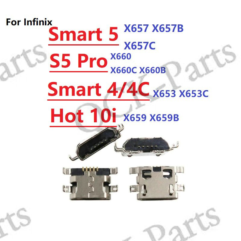5Pin สําหรับ Infinix สมาร์ท 5 4 4C S5 Pro Hot 10i X659 X659B X657 X657B X657C X660 X660B X660C X653 