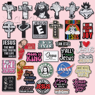 100 รูปแบบ Creative Christ Jesus Enamel Pins เข็มกลัด Vintag…