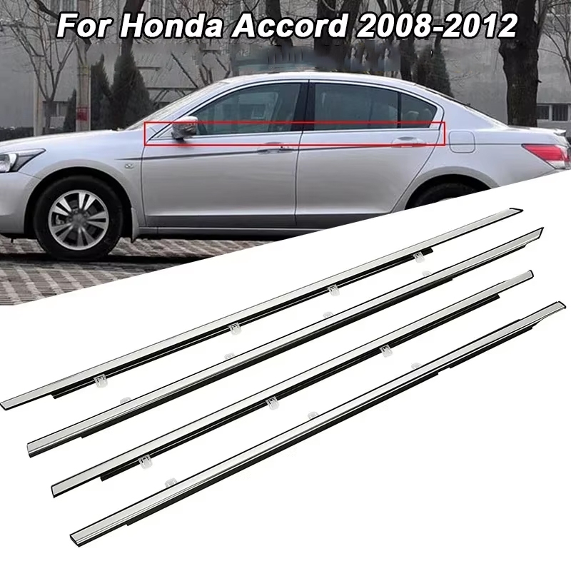 คิ้วรีดน้ําโครเมียม 4 ชิ้น Honda Accord G8/G9 2008-2012 ขอบกระจก