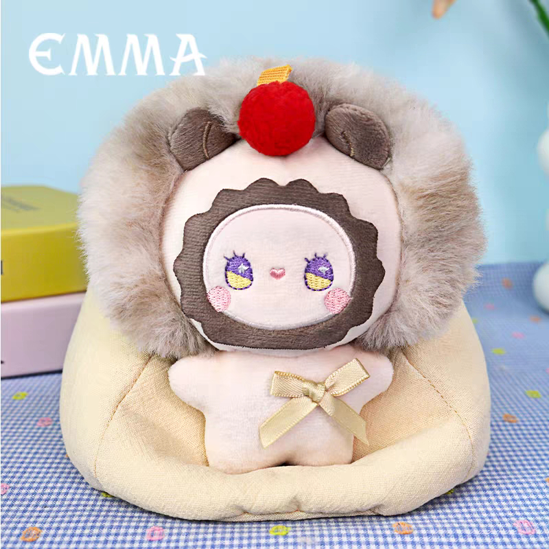 [ของแท้] EMMA Secret Forest Furry Family Pinch< With sound>Mystery Box Plush Pendant Doll Cute Girl 