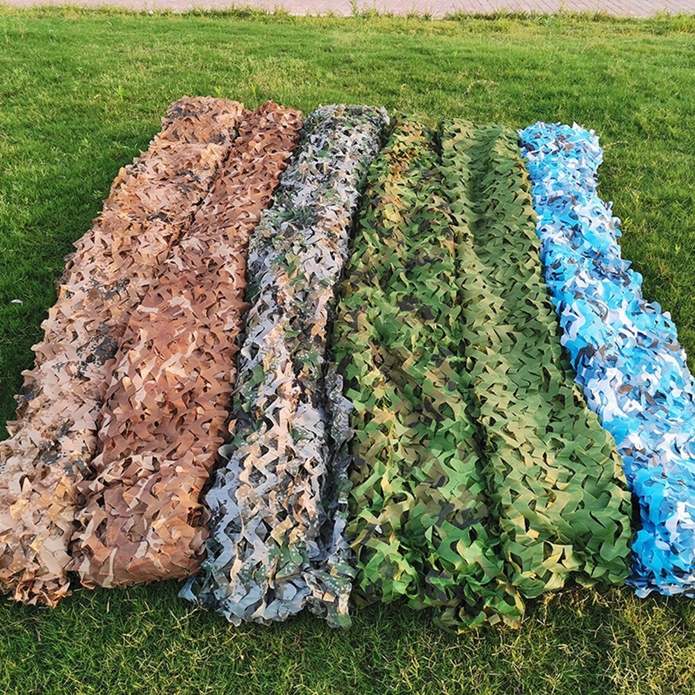 2mx2m/4mx2m คุณภาพสูง Camping Sun Shelter Woodland Army การฝึกอบรมการล่าสัตว์ทหารรถครอบคลุม Camo ตาข่ายเต็นท์ Shade Camouflage Nets