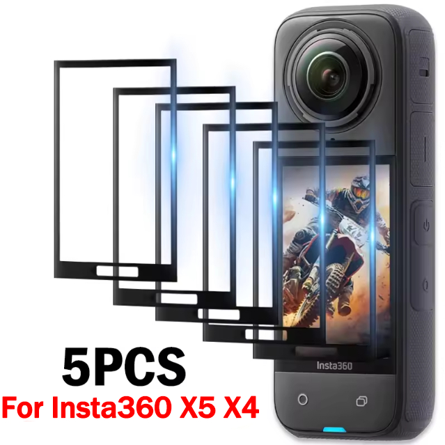 1-5 ชิ้น 3D หน้าจอโค้ง Protector สําหรับ Insta360 X5/X4 จอแสดงผลป้องกันฟิล์มสําหรับ Insta360 X4 Action Video กล้อง